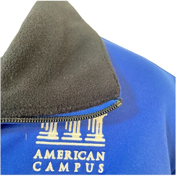 NWT Antigua Traverse Mens S Softshell Jacket Blue Full Zip Water Resistant Logo - Picture 4 of 16